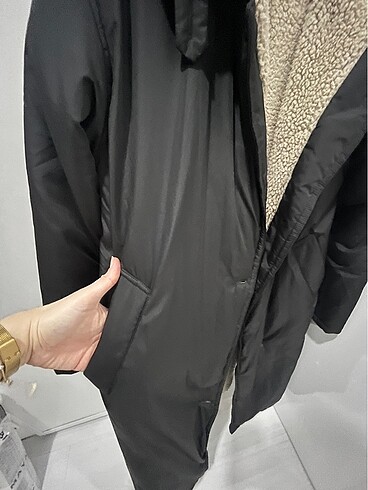 Stradivarius İçi Kürklü Kaban - Görsel 5