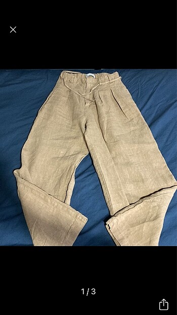 Zara 13-14 Yaş Keten Bol Pantolon