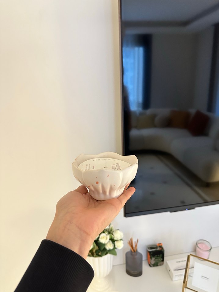 Beyaz Dekoratif Mum ve Tutucu Zara Home - Görsel 3