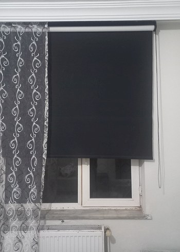 siyah stor Soyut Desenli Perde - Görsel 3