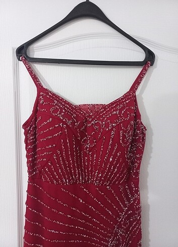 Kırmızı Şık elbise abiye - Görsel 6