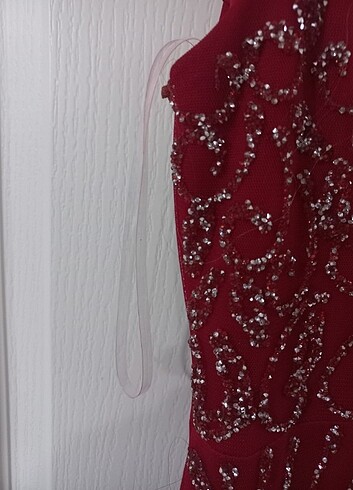Kırmızı Şık elbise abiye - Görsel 8