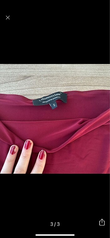 s Beden Bordo omuz detaylı crop büstiyer