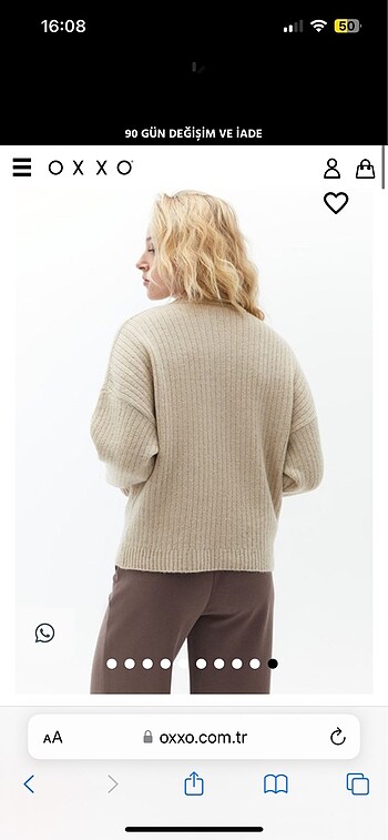 Oxxo yün karışımlı kazak - Görsel 3