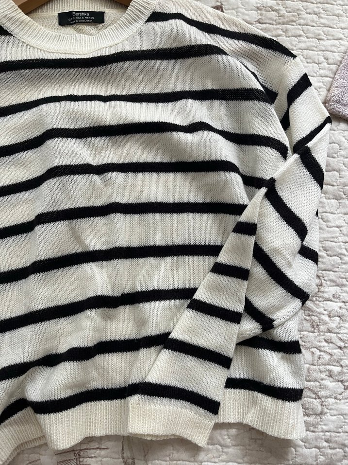 Bershka çizgili ince kazak - Görsel 3