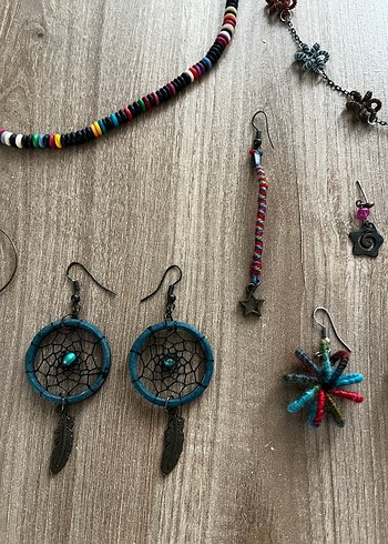 Çok Renkli Bohem Boncuklu Kadın Takı Seti - Görsel 3