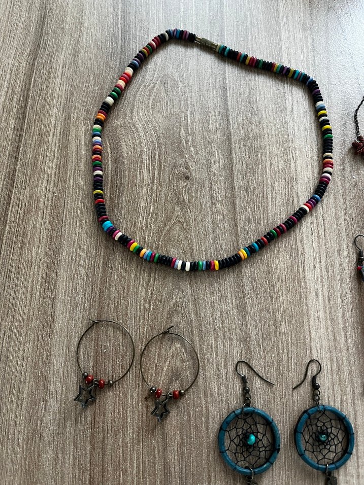 Çok Renkli Bohem Boncuklu Kadın Takı Seti - Görsel 2