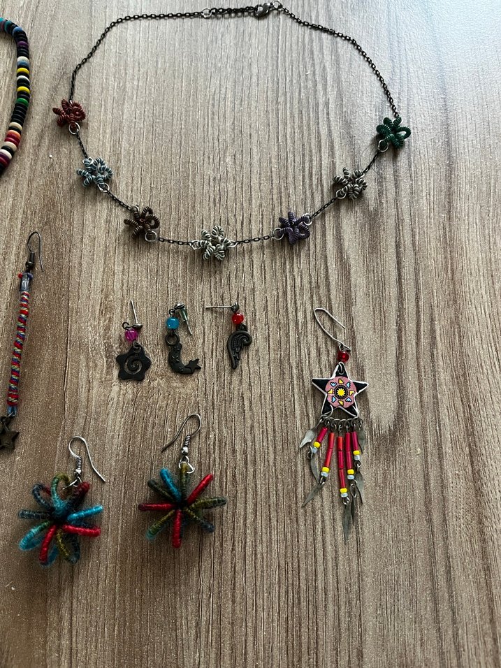Çok Renkli Bohem Boncuklu Kadın Takı Seti - Görsel 5