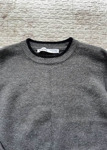 Bershka Gri Kadın Basic Kazak - Görsel 4