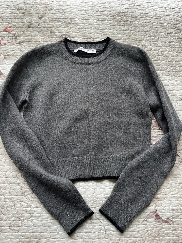 Bershka Gri Kadın Basic Kazak - Görsel 5