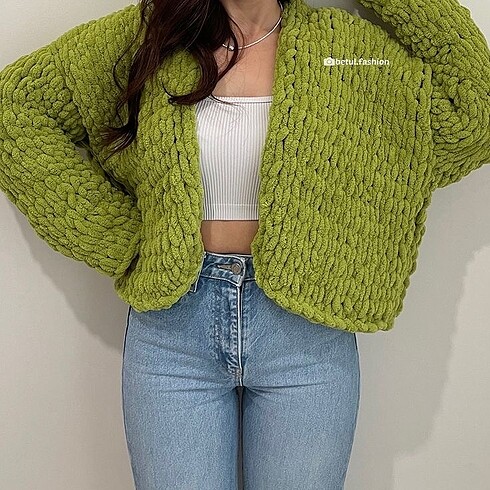 Tasarımcı Puffy hırka