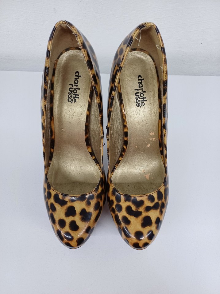 Leopar Desenli Platform Topuklu Stiletto Charlotte Russe - Görsel 4