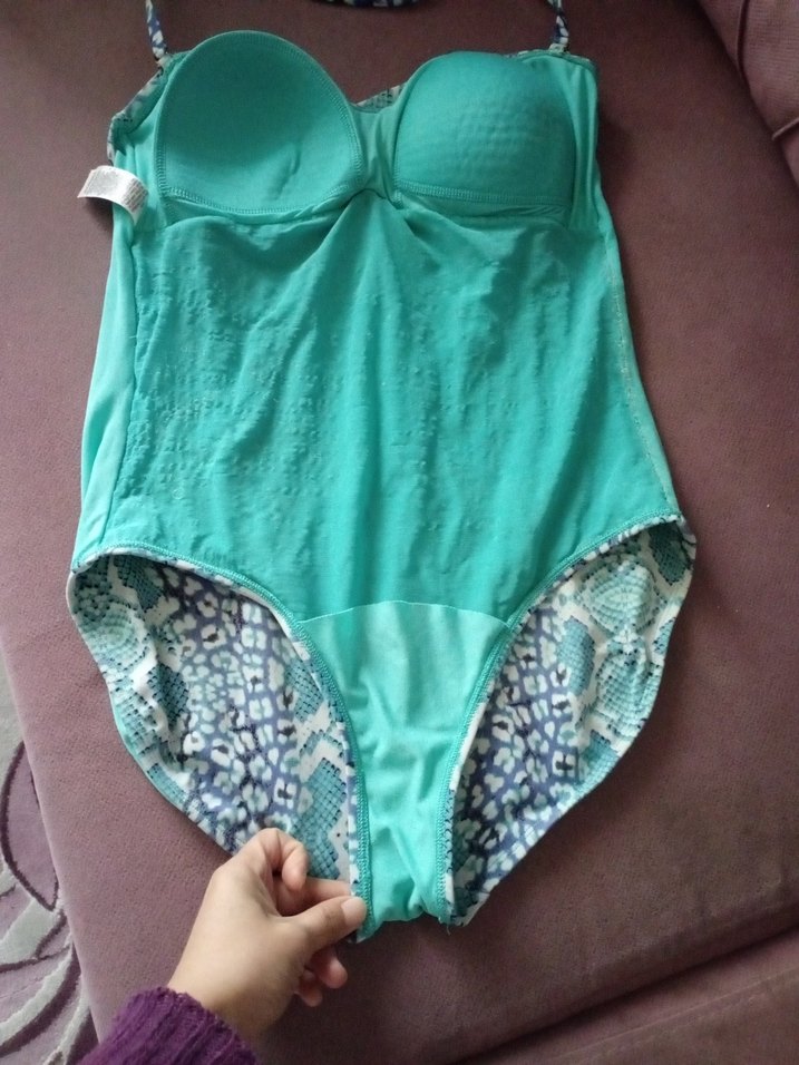 Turkuaz Yılan Desenli Mayo - Görsel 4