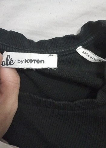 Kız Çocuk Siyah Uzun Kollu Örme Goth Tişört - Görsel 3