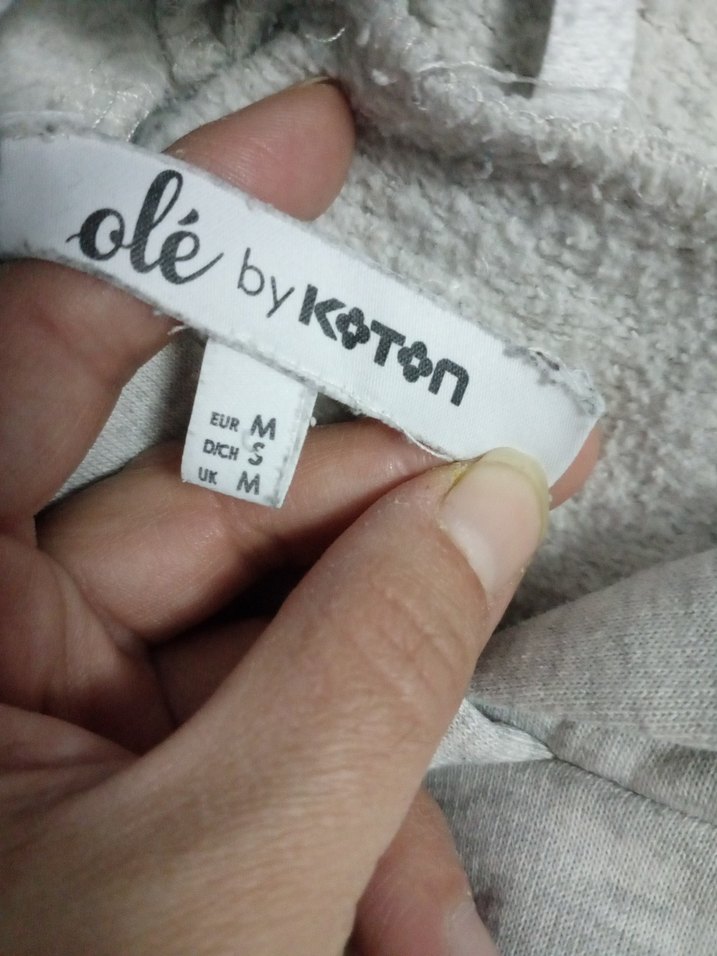 Gri Uzun Kollu New Jersey Baskılı Sweatshirt - Görsel 4