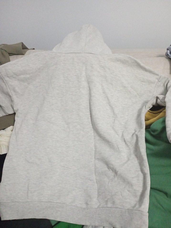 Gri Uzun Kollu New Jersey Baskılı Sweatshirt - Görsel 2