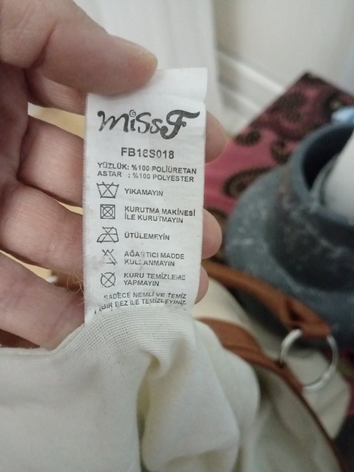 Bej Deri Kadın Çanta Fermuarlı - Görsel 4