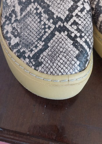 Kahverengi Yılan Desenli Kadın Espadril - Görsel 5