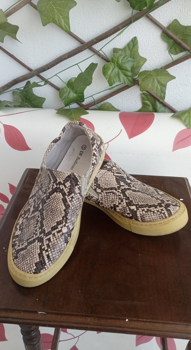 Kahverengi Yılan Desenli Kadın Espadril - Görsel 2