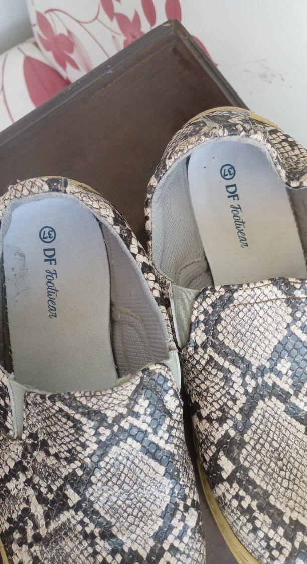 Kahverengi Yılan Desenli Kadın Espadril - Görsel 3