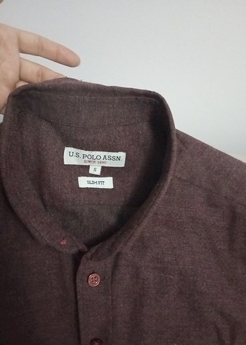 U.S Polo Assn. Bordo Uzun Kollu Erkek Gömlek