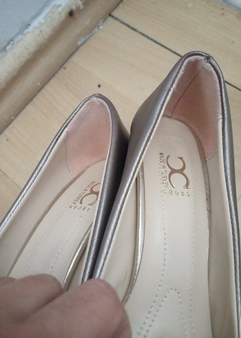 Bej Gri Minimalist Stiletto Topuklu Kadın Ayakkabı - Görsel 8