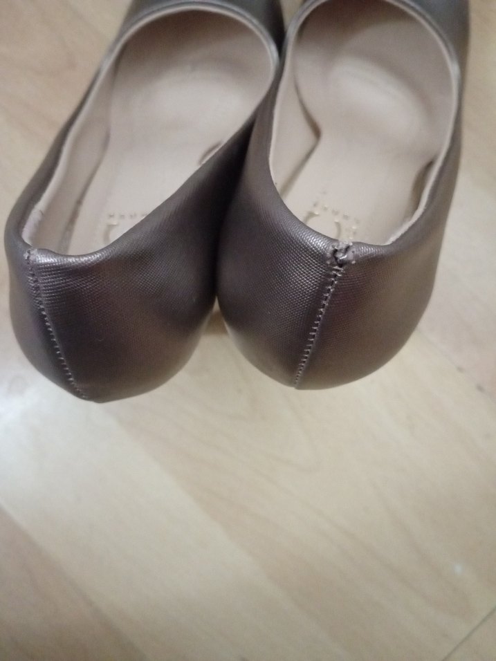 Bej Gri Minimalist Stiletto Topuklu Kadın Ayakkabı - Görsel 5