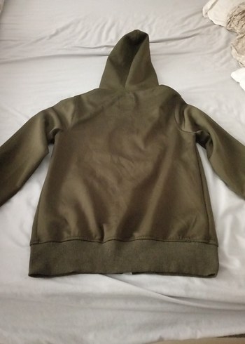 Haki Fermuarlı Sweatshirt - Görsel 2