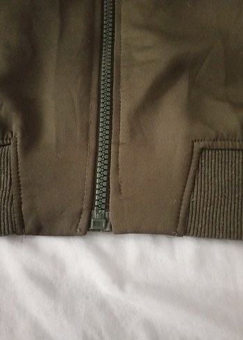 Haki Fermuarlı Sweatshirt - Görsel 3