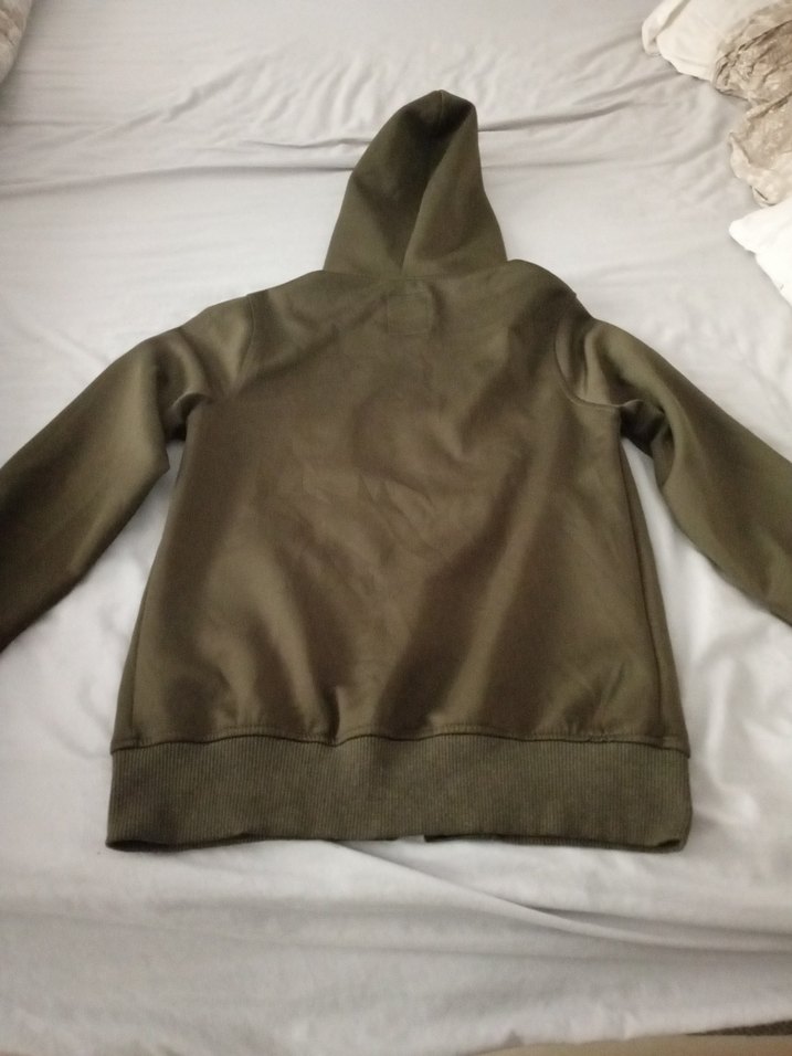 Haki Fermuarlı Sweatshirt - Görsel 2