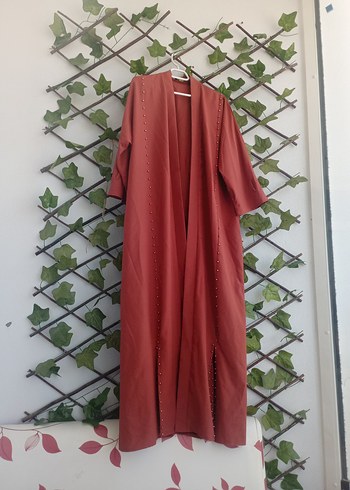 kiremit Rengi Kadın Uzun Kimono