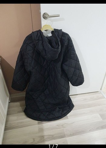 Siyah Fermuarlı Uzun Kadın Mont - Görsel 2