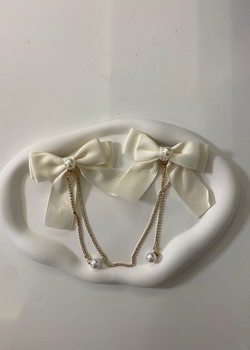 İnci Sallantılı Zincir Detaylı Saç Tokası - Görsel 2