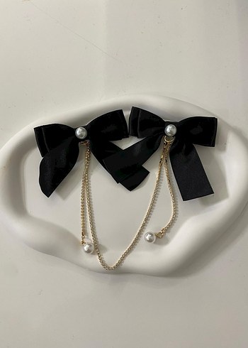 İnci Sallantılı Zincir Detaylı Saç Tokası - Görsel 3