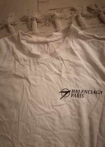 Balenciaga Paris Baskılı Beyaz Erkek Tişört - Görsel 2