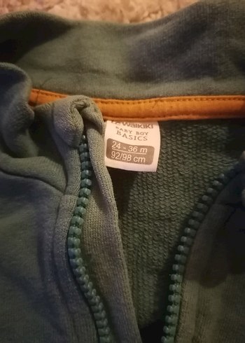 Su yeşili Fermuarlı Erkek bebek Sweat - Görsel 2