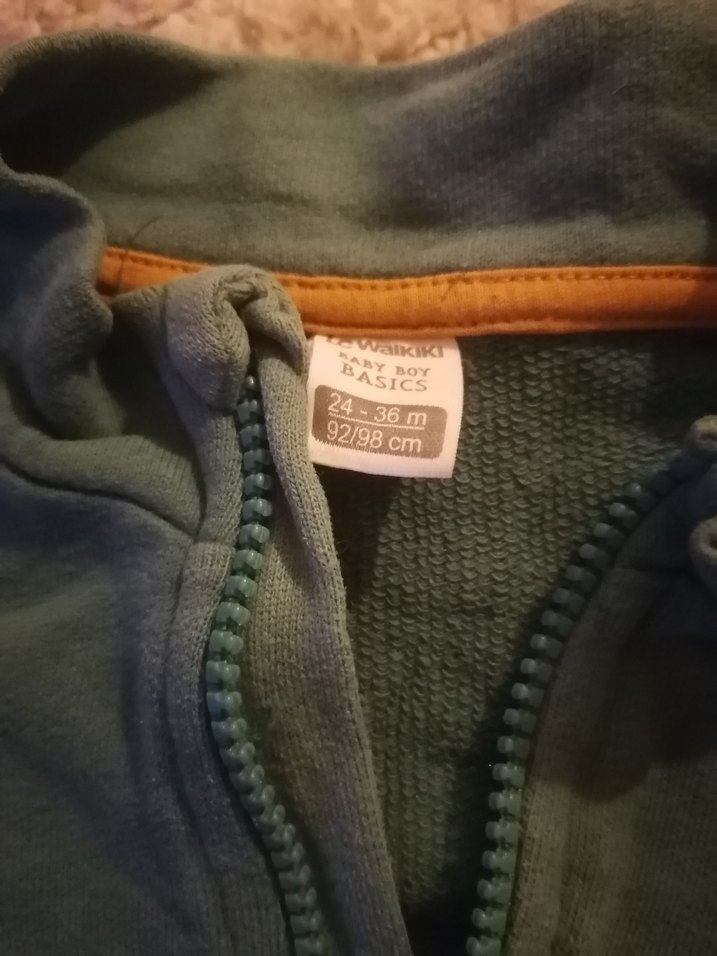 Su yeşili Fermuarlı Erkek bebek Sweat - Görsel 2