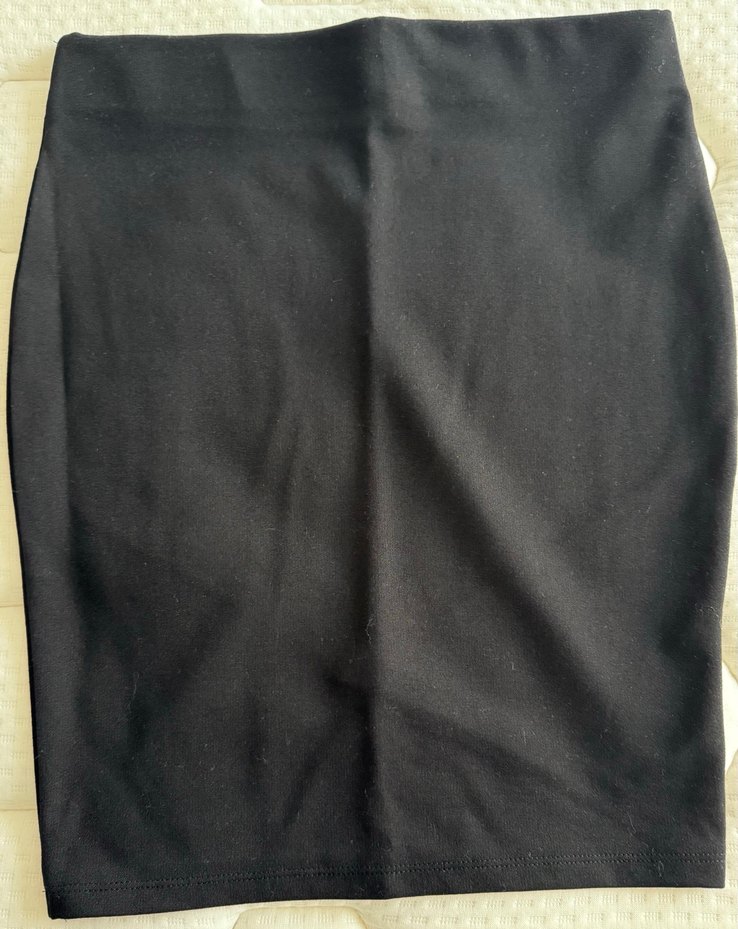 Siyah Drapeli Midi Hamile Eteği - Görsel 4