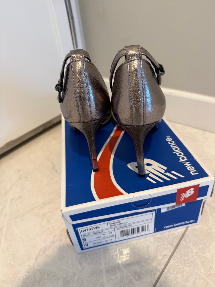 Gri Baskılı Tokalı Stiletto Kadın Ayakkabı - Görsel 3