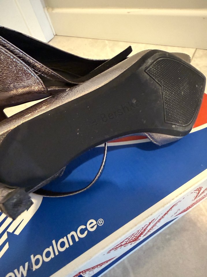 Gri Baskılı Tokalı Stiletto Kadın Ayakkabı - Görsel 5