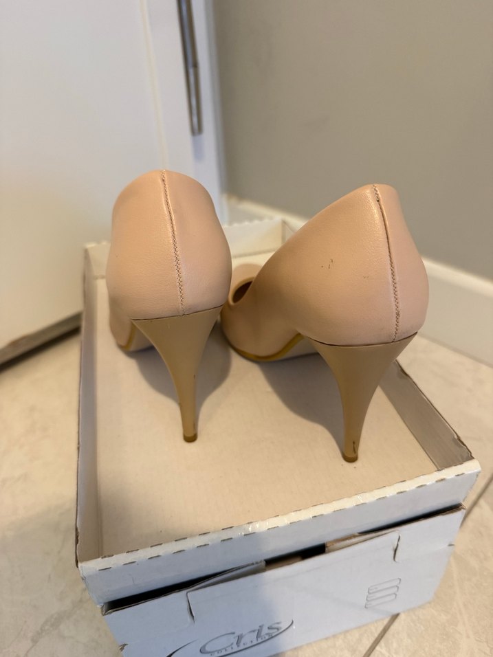 Bej Stiletto Topuklu Kadın Ayakkabı - Görsel 3