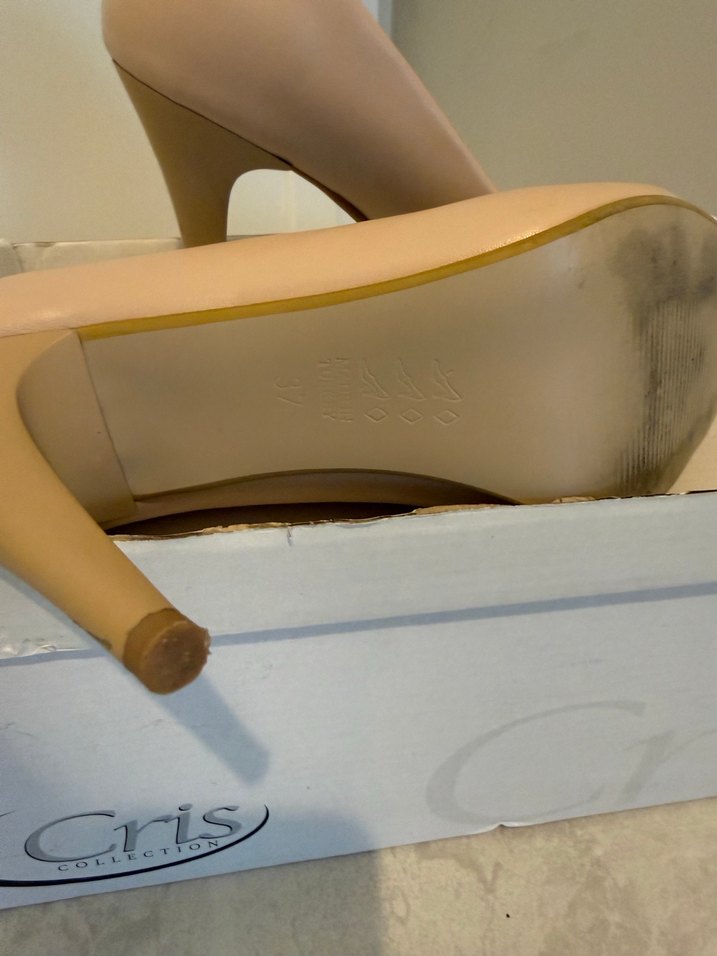 Bej Stiletto Topuklu Kadın Ayakkabı - Görsel 5