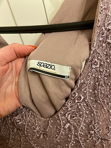 40 Beden mor Renk Spazio elbise