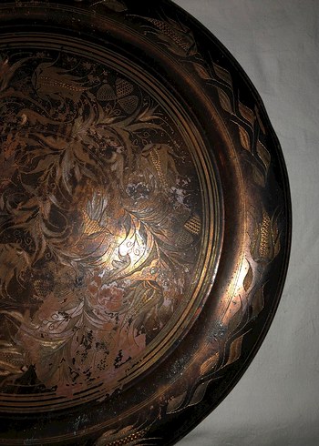  Beden Bakır İşlemeli Tepsi