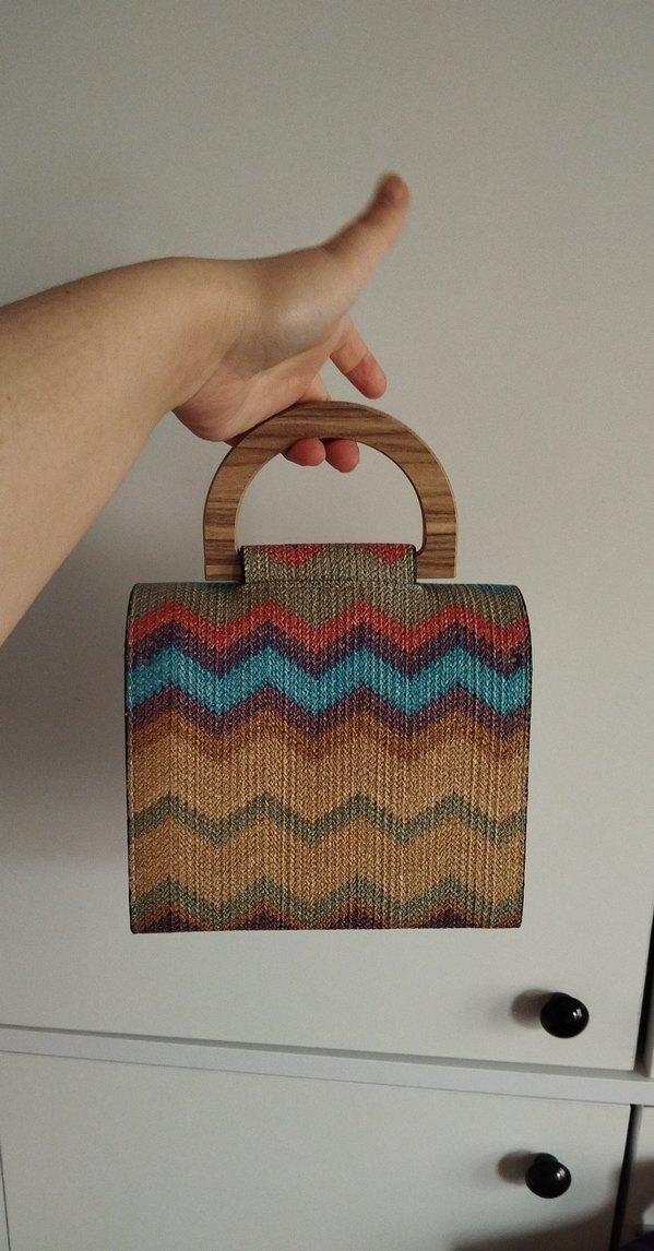 Renkli Örgü Bohem Kadın Çanta - Görsel 3