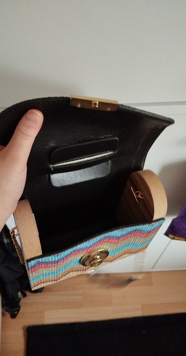 Renkli Örgü Bohem Kadın Çanta - Görsel 5