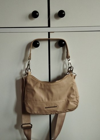 Bej Deri Kadın Omuz Çantası - Görsel 2