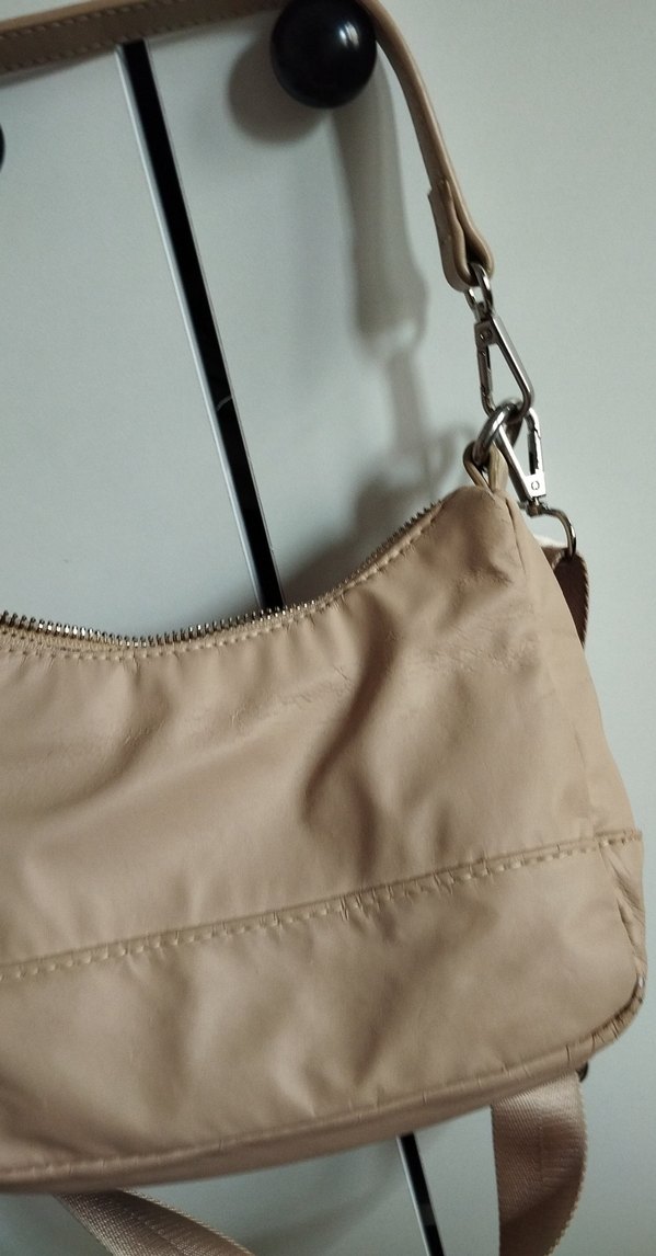 Bej Deri Kadın Omuz Çantası - Görsel 5