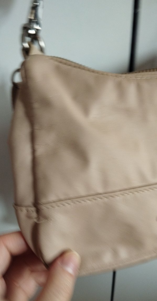 Bej Deri Kadın Omuz Çantası - Görsel 4