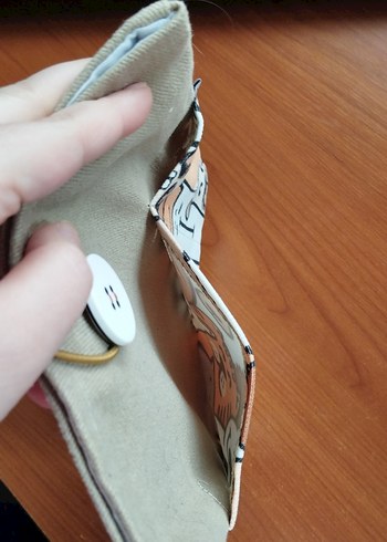 Düğmeli Kahverengi kitap kilifi - Görsel 4